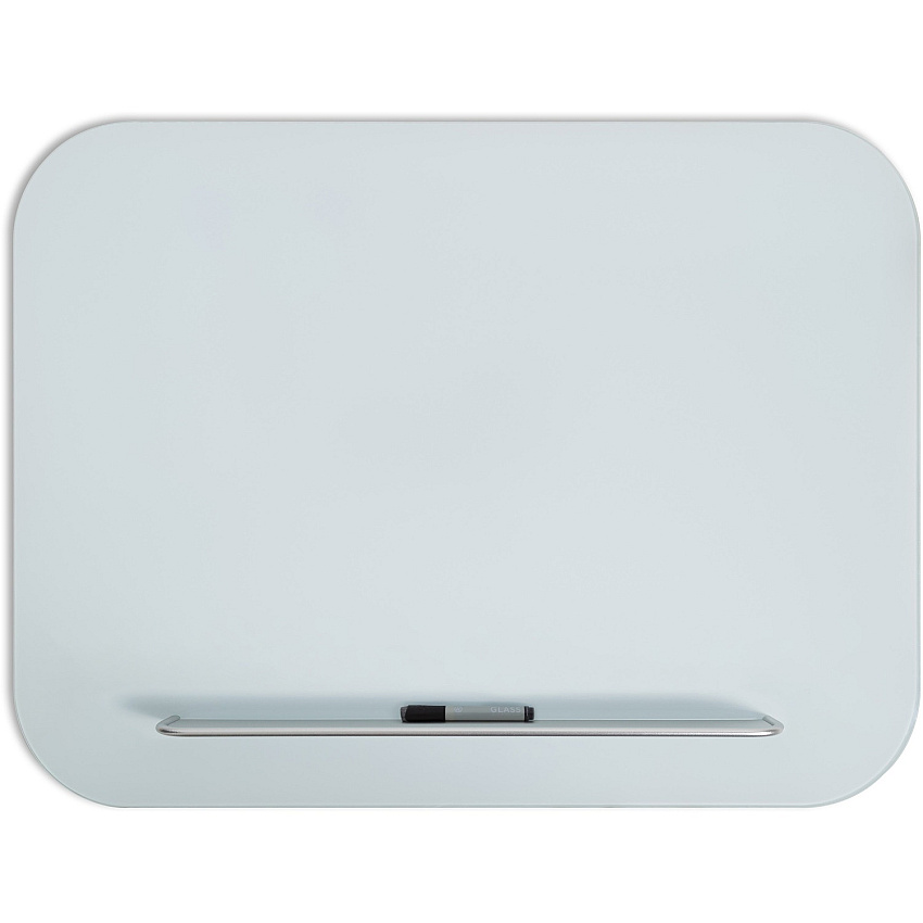 U Brands Magnetic White Glass Dry-Erase Board, 47" X 35" 48" (4 ft) Width x 36" (3 ft) Height - White Tempered Glass Surface - Rectangle - Horizontal/Vertical - Magnetic - 1 Each (4849U0001)