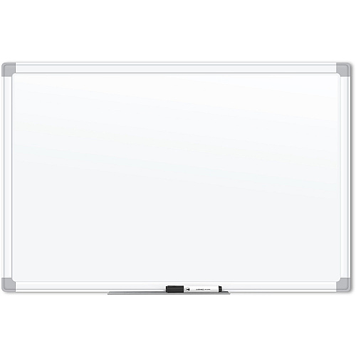 U Brands White Aluminum Framed Magnetic Porcelain Steel Board, 48" X 36" 48" (4 ft) Width x 36" (3 ft) Height - White Porcelain Steel Surface - White Aluminum Frame - Rectangle - Horizontal/Vertical - 1 Each (4900U0001)