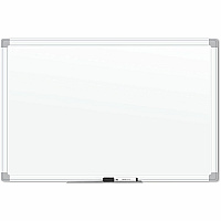 U Brands White Aluminum Framed Magnetic Porcelain Steel Board, 72" X 47" 72" (6 ft) Width x 47" (3.9 ft) Height - White Porcelain Steel Surface - White Aluminum Frame - Rectangle - Horizontal/Vertical - 1 Each (4901U0001)