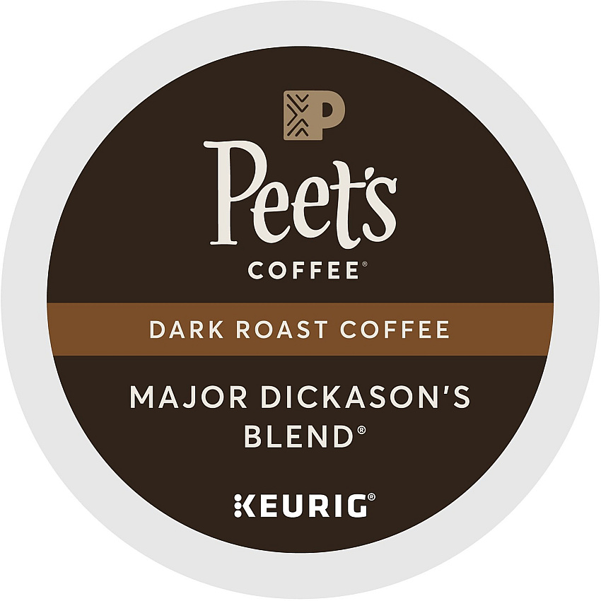 Peet's Coffee&reg; K-Cup Major Dickason's Blend Coffee Compatible with Keurig Brewer - Dark - K-Cup - Major Dickason's - 22 / Box (2403)