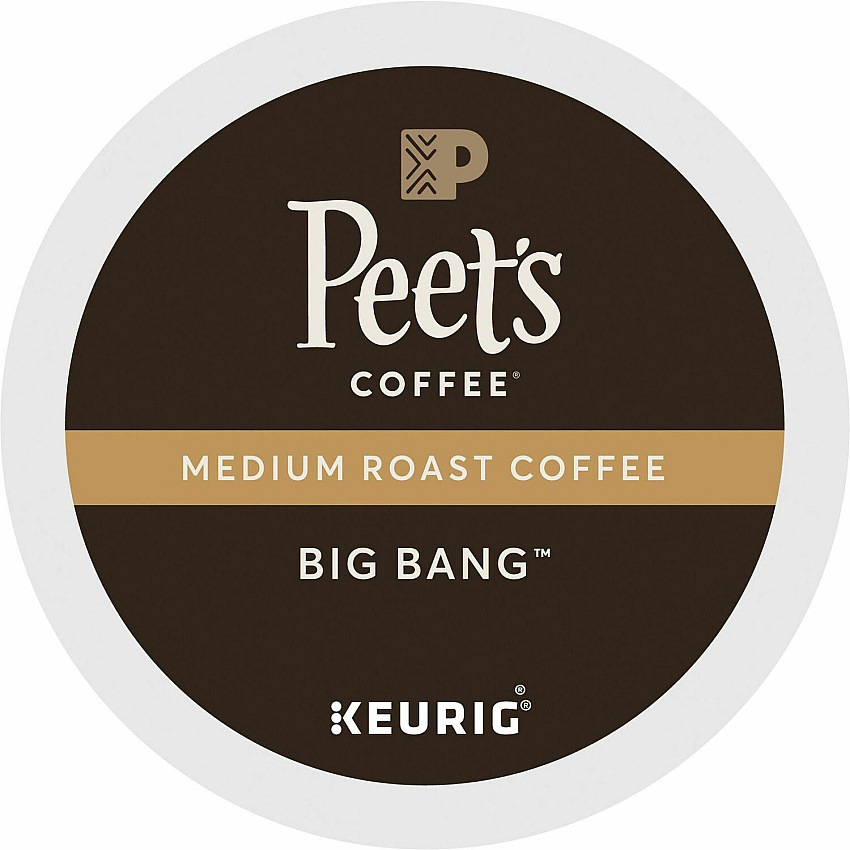 Peet's Coffee&reg; K-Cup Big Bang Coffee Compatible with Keurig Brewer - Medium - K-Cup - Big Bang - 22 / Box (2407)