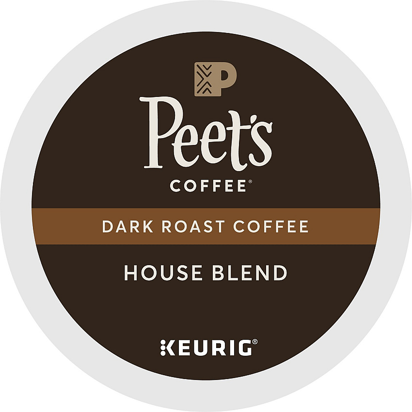 Peet's Coffee&reg; K-Cup House Blend Coffee Compatible with Keurig Brewer - Dark - K-Cup - 22 / Box (2410)