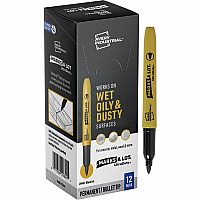 Avery&reg; Ultra Duty Marks-A-Lot Permanent Markers 1 mm Bullet Marker Point - Black Ink - 12 / Pack (29840)
