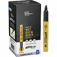 Avery&reg; Ultra Duty Marks-A-Lot Permanent Markers 0.5 mm Chisel Marker Point - Black Ink - 12 / Pack (29842)
