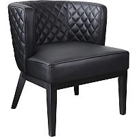 Boss Ava Accent Chair Black Seat Color - Plush Seat Material - Black Back Color - Four-legged Base - 1 Each (B529QBKBK)