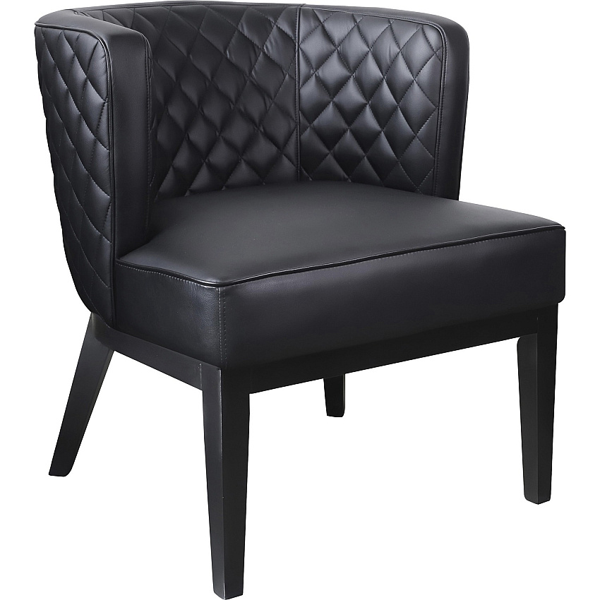 Boss Ava Accent Chair Black Seat Color - Plush Seat Material - Black Back Color - Four-legged Base - 1 Each (B529QBKBK)