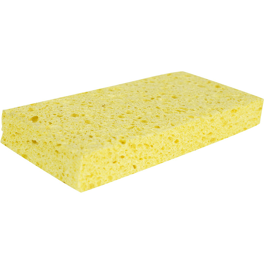 Genuine Joe Cellulose Sponges 6" Height x 3.7" Width x 1.6" Thickness - 24 / Carton - Cellulose - Yellow (GJO18318)
