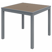 KFI Mocha Indoor/Outdoor Furniture Square - 29" Height x 35" Width x 35" Depth - Mocha Table Top - 1 Each (T35SQSLMA)