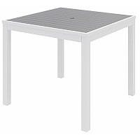 KFI Gray Indoor/Outdoor Furniture Square - 29" Height x 35" Width x 35" Depth - Gray Table Top - 1 Each (T35SQWHGY)