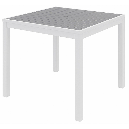 KFI Gray Indoor/Outdoor Furniture Square - 29" Height x 35" Width x 35" Depth - Gray Table Top - 1 Each (T35SQWHGY)