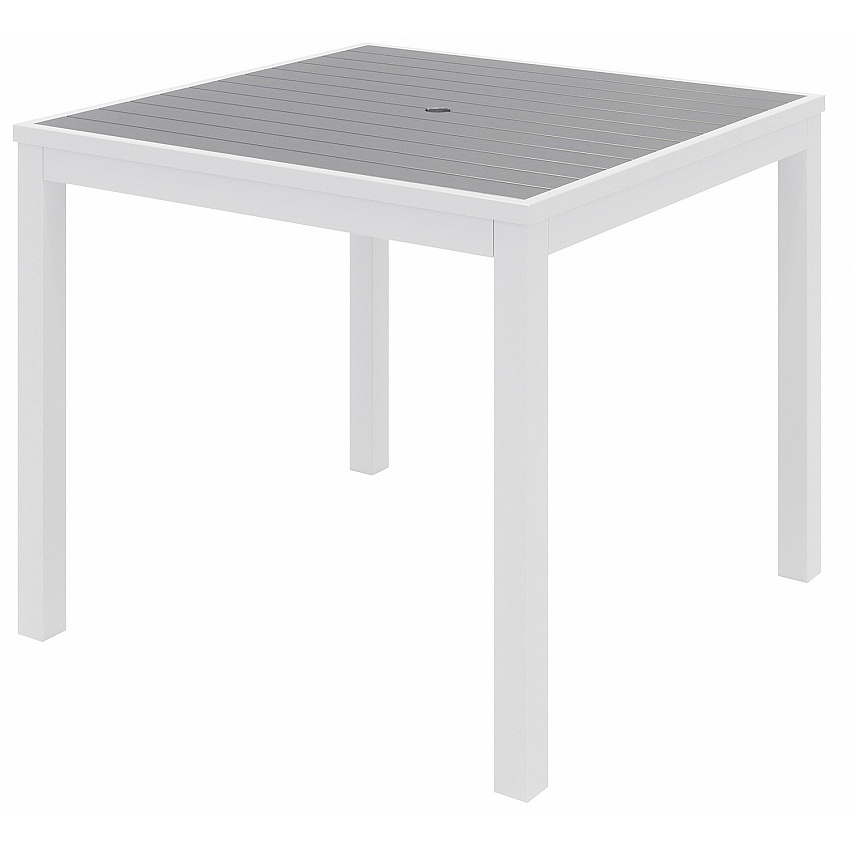KFI Gray Indoor/Outdoor Furniture Square - 29" Height x 35" Width x 35" Depth - Gray Table Top - 1 Each (T35SQWHGY)