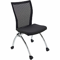 Safco Valore High Back Training Chair Black Seat Color - Foam Seat Material - Black Back Color - Steel, Chrome Frame Material - High Back - Four-legged Base - 2 / Carton (TSH2BB)