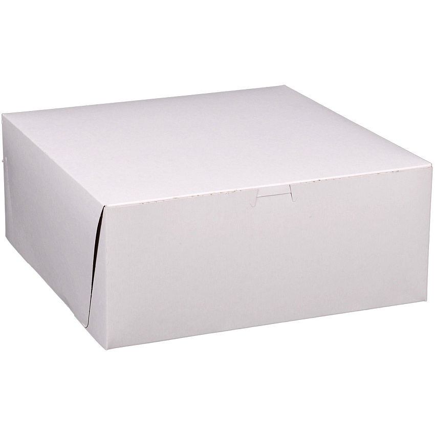 SCT Tray Bakery Box External Dimensions: 14" Length x 14" Width x 6" Height - Paperboard - White, Brown - For Bakery, Storage, Transportation - 50 / Carton (707282295833)