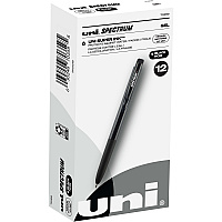uni-ball uni&reg; Spectrum Gel Pen 0.7 mm Medium Pen Point - Black Ink - Gel-based - 1 Dozen (70359)