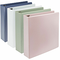 Samsill Eco-Conscious View Binder 2" Binder Capacity - Letter - 8 1/2" x 11" Sheet Size - 3 Ring(s) - Fastener(s): D-Ring - Polypropylene, Fiberboard - Riose, Indigo, Sage, White - Durable, Clear Overlay, Archival-safe, Non-glare, PVC-free, Non- (MP46969)