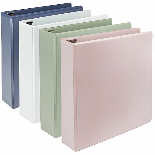 Samsill Eco-Conscious View Binder 2" Binder Capacity - Letter - 8 1/2" x 11" Sheet Size - 3 Ring(s) - Fastener(s): D-Ring - Polypropylene, Fiberboard - Riose, Indigo, Sage, White - Durable, Clear Overlay, Archival-safe, Non-glare, PVC-free, Non- (MP46969)