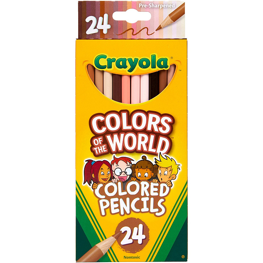 Crayola Colors of the World Colored Pencil Assorted Lead - 24 / Pack (684607)