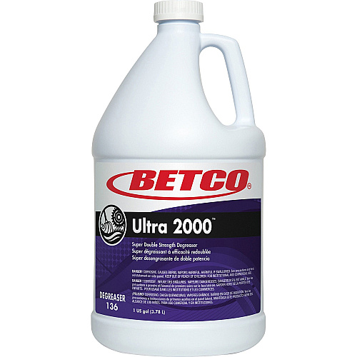 Betco Ultra 2000 Super Degreaser Concentrate - 128 fl oz (4 quart) - Cherry Almond Scent - Non-flammable, Petroleum Free - Green - 4 / Carton (1360400)