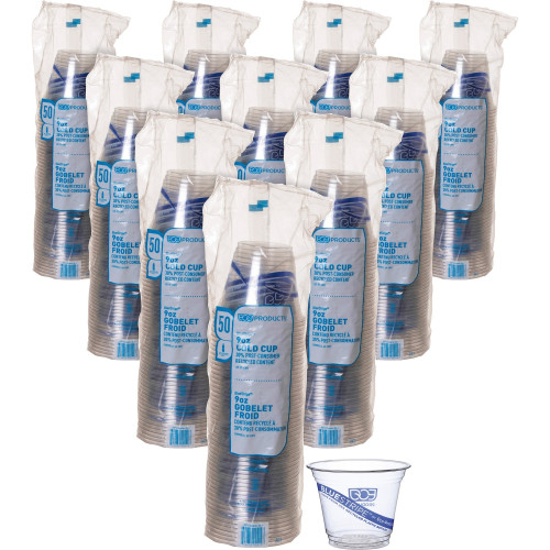 Eco-Products BlueStripe Cold Cups (EPCR9PCT)