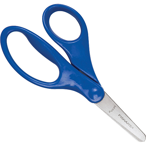 Fiskars 5" Blunt-tip Kids Scissors 5" Overall Length Safety Edge Blade - Blunted Tip - Blue - 1 Each (1941601064)