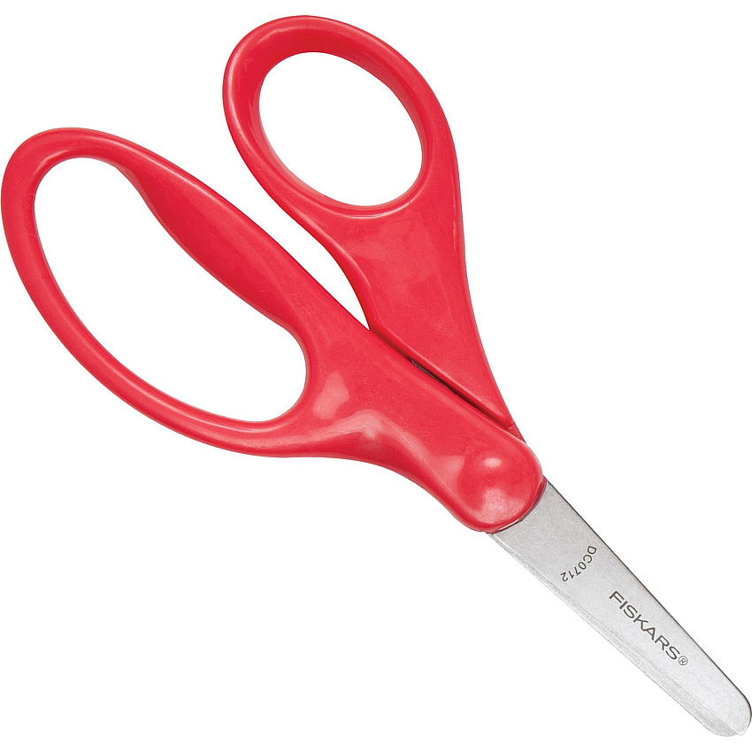 Fiskars 5" Blunt-tip Kids Scissors 5" Overall Length Safety Edge Blade - Blunted Tip - Red - 1 Each (1941601067)
