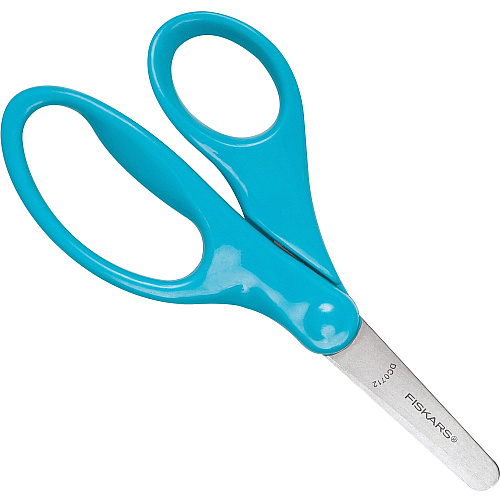 Fiskars 5" Blunt-tip Kids Scissors 5" Overall Length Safety Edge Blade - Blunted Tip - Turqoise - 1 Each (1941601068)