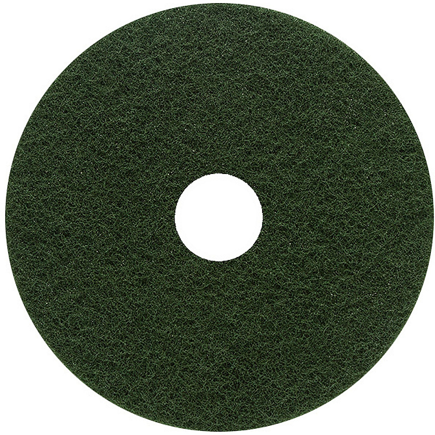 Genuine Joe Scrubbing Floor Pad 18" Diameter - Scrubbing - 175 rpm to 800 rpm Speed Supported - Heavy Duty, Long Lasting - Fiber - Green - 5 / Carton (GJO18402)