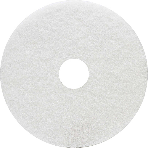 Genuine Joe Polishing Floor Pad 5/Carton - Round x 14" Diameter - Polishing - 175 rpm to 800 rpm Speed Supported - Durable, Long Lasting, Resilient, Non-abrasive - Fiber - White (GJO18399)