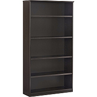 Safco Medina Mocha Laminate Office Unit 1" Thickness Shelf, 68" Height x 36" Width x 13" Depth Bookshelf - 5 Shelve(s) - Beveled Edge - Material: Medium Density Fiberboard (MDF) - Finish: Mocha Laminate - Durable, Ergonomic - For Office, Home -  (MVB5LDC)