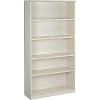 Safco Medina Textured Sea Salt Laminate Unit 1" Thickness Shelf, 68" Height x 36" Width x 13" Depth Bookshelf - 5 Shelve(s) - Beveled Edge - Material: Medium Density Fiberboard (MDF) - Finish: Mocha Laminate - Durable - For Office - 1 Each (MVB5TSS)