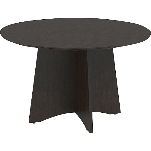 Safco Medina Mocha Laminate Office Unit Round - 29.5" Height x 48" Width x 48" Depth48" Diameter - Beveled Edge - Material: Medium Density Fiberboard (MDF), Laminate - Finish: Mocha - Leg Leveler, Modesty Panel, Durable, Wear Resistant, Tear R (MNCR48LDC)