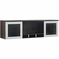 Safco Medina Mocha Laminate Office Unit 18.3" Height x 63" Width x 15" Depth - 2 Door(s) - 4 Shelve(s) - Beveled Edge - Material: Medium Density Fiberboard (MDF), Laminate - Finish: Mocha - 1 Each (MNH63LDC)