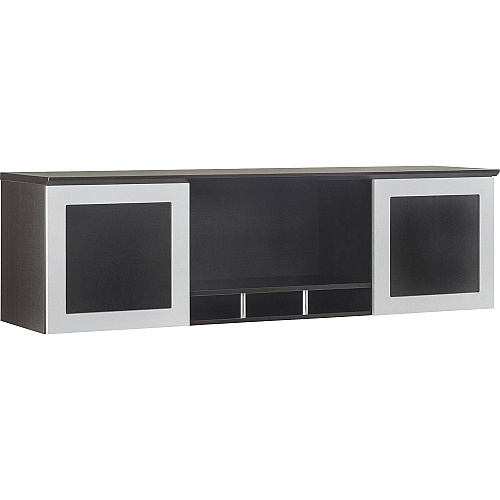 Safco Medina Mocha Laminate Office Unit 18.3" Height x 72" Width x 15" Depth - 2 Door(s) - 4 Shelve(s) - Beveled Edge - Material: Medium Density Fiberboard (MDF), Laminate - Finish: Mocha - Durable, Handle - For Office, Home Office - 1 Each (MNH72LDC)