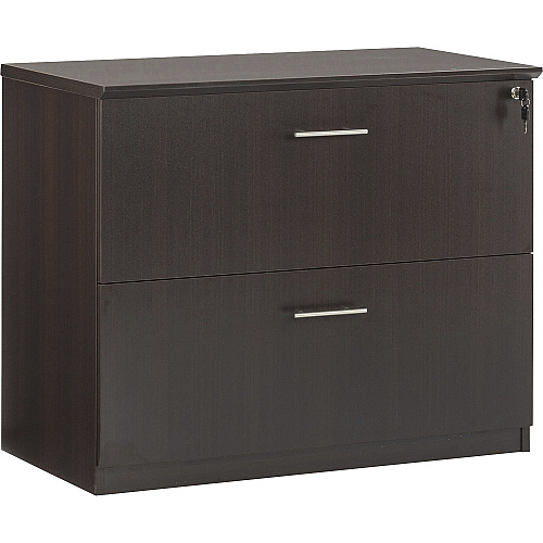 Safco Medina Mocha Laminate Office Unit 1" Thickness Work Surface, 29.5" Height x 36" Width x 20" Depth Lateral File, 0" Thickness Table Top, 9.1" Height11.9" Depth Drawer - Beveled Edge - Material: Medium Density Fiberboard (MDF) - Finish: Moch (MVLFLDC)