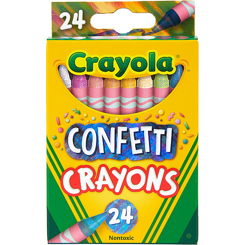 Crayola Confetti Crayons 2" Length - Multi - 24 / Pack (523407)