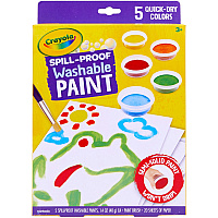 Crayola Spill Proof Washable Paint Set 5 Color(s) - Washable - 1 Kit (541092)