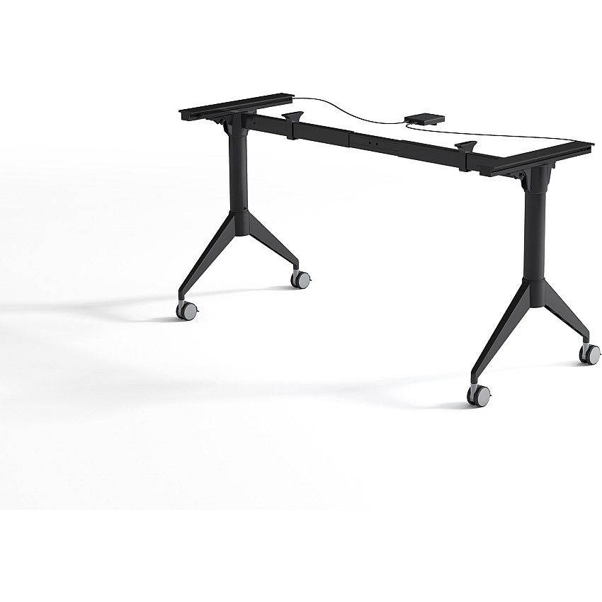 Lorell Spry Nesting Training Table Base Black Folding Base - 2 Legs - 29.50" Height - Assembly Required - Cold-rolled Steel (CRS) - 1 Each (LLR60738)