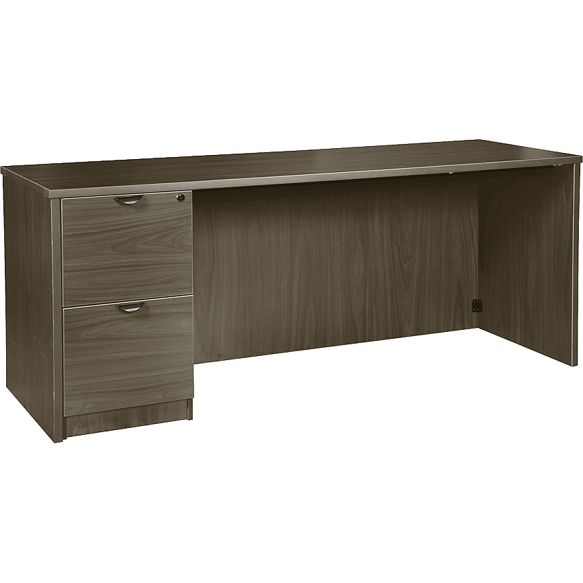 Lorell Prominence 2.0 Left-Pedestal Credenza 29" Height x 66" Width x 24" Depth, x 1" Thickness Top - 2 x File Drawer(s) - Single Pedestal on Left Side - Band Edge - Material: Particleboard - Finish: Thermofused Melamine (TFM) (LLRPC2466LGE)
