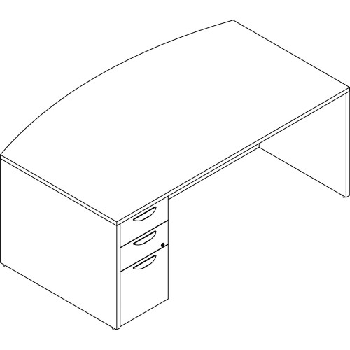 Lorell Prominence 2.0 Gray Elm Laminate Desk Unit (PD4272LSPBGE)