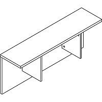 Lorell Prominence 2.0 Reception Desk Counter Rectangle - 12" Height x 47.3" Width x 11.9" Depth, 1" Thickness Table Top - Band Edge - Material: Particleboard, Thermofused Laminate (TFL) - Finish: Gray Elm, Thermofused Melamine (TFM), Thermo (LLRPMC4814GE)