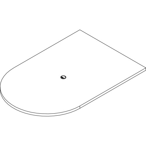 Lorell Prominence 2.0 Half-Racetrack Conference Tabletop (POC4872GE)