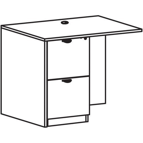 Lorell Prominence 2.0 Gray Elm Laminate Desk Unit (PR2442LGE)