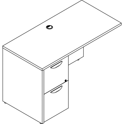 Lorell Prominence 2.0 Gray Elm Laminate Desk Unit (PR2448LGE)