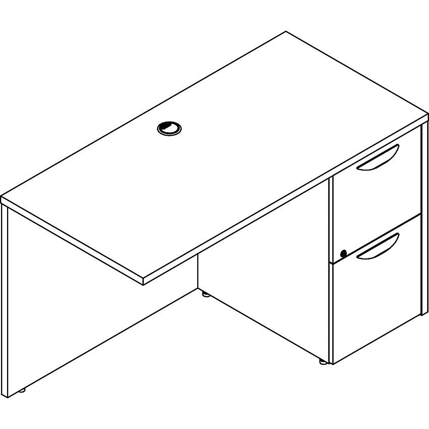 Lorell Prominence 2.0 Right Return 29" Height x 48" Width x 24" Depth, x 1" Thickness Top - 2 x File Drawer(s)Right Side - Material: Particleboard, Thermofused Melamine (TFM) - Finish: Gray (LLRPR2448RGE)