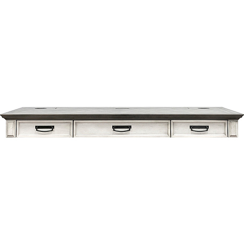 Martin Hartford Sit/Stand Desktop Rectangle - 45" Height x 60" Width x 28" Depth - Total Drawer(s): 3 - 1 Shelve(s) - Material: Wood Grain, Veneer - Finish: Vintage Linen - 1 Each (IMHF384TW)