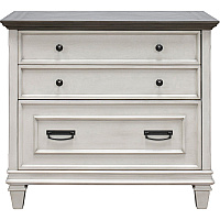Martin Hartford Lateral File 31" Height x 36" Width x 21" Depth - Total Drawer(s): 2 - Material: Wood Grain, Veneer, Wire Mesh - Finish: Vintage Linen - 1 Each (IMHF450W)
