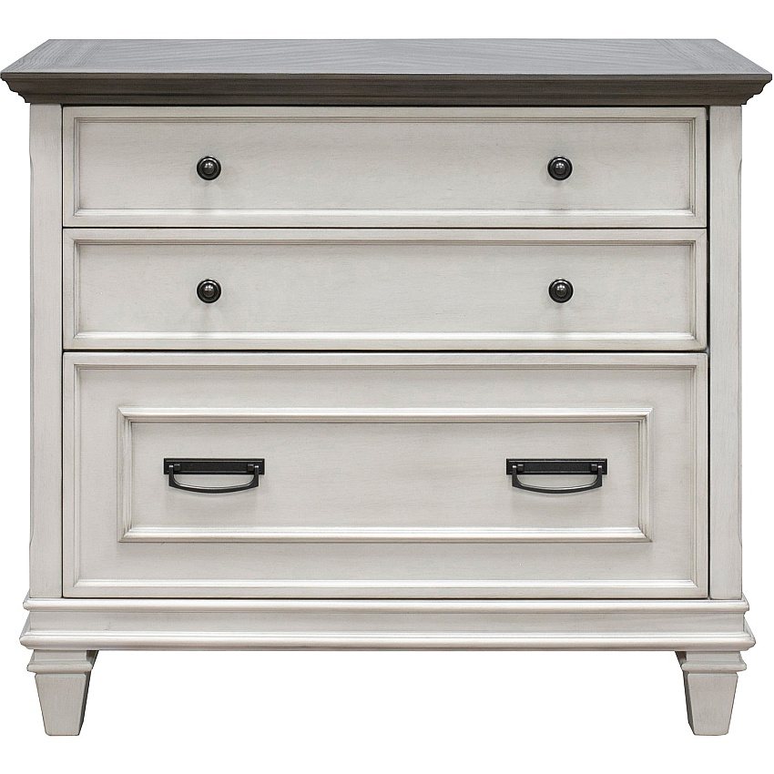 Martin Hartford Lateral File 31" Height x 36" Width x 21" Depth - Total Drawer(s): 2 - Material: Wood Grain, Veneer, Wire Mesh - Finish: Vintage Linen - 1 Each (IMHF450W)