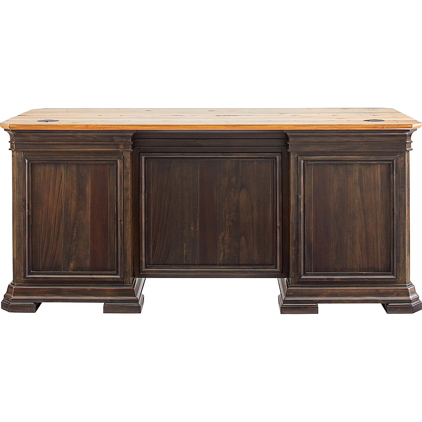 Martin Sonoma Double Pedestal Desk 30" Height x 60" Width x 28" Depth - Total Drawer(s): 7 - Double Pedestal on Left/Right Side - Material: Wood Veneer - Finish: Dark Roast - 1 Each (IMSA680)