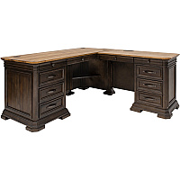 Martin Sonoma Desk L-shaped - Total Drawer(s): 6 - Finish: Dark Roast - 1 Each (IMSA684RRR)