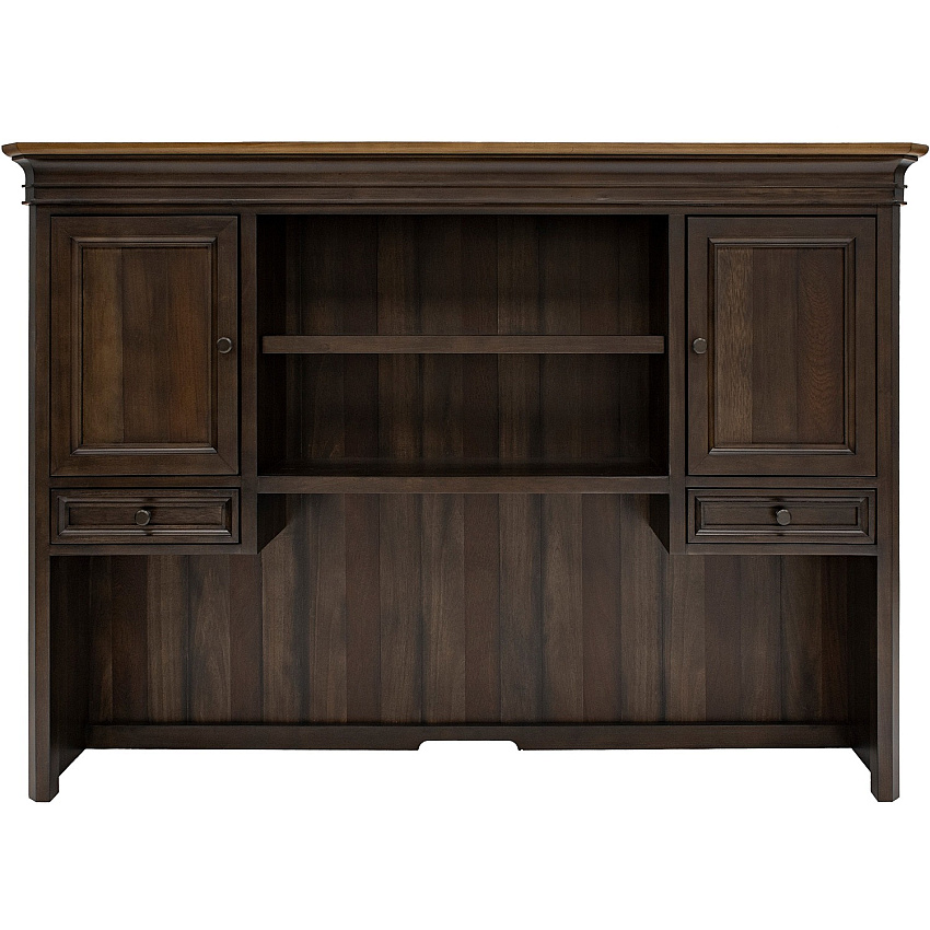 Martin Sonoma Hutch Rectangle - 48" Height x 68" Width x 14" Depth - Total Drawer(s): 2 - 2 Door(s) - 3 Adjustable Shelf(ves) - Material: Wood Veneer - Finish: Dark Roast - Adjustable Shelf - For Office - 1 Each (IMSA682)